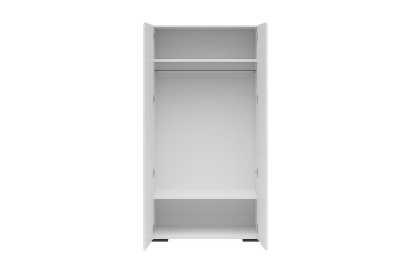Assena Stuesæt 100x55 cm - Hvid højglans / sort - Møbelsæt til stuen