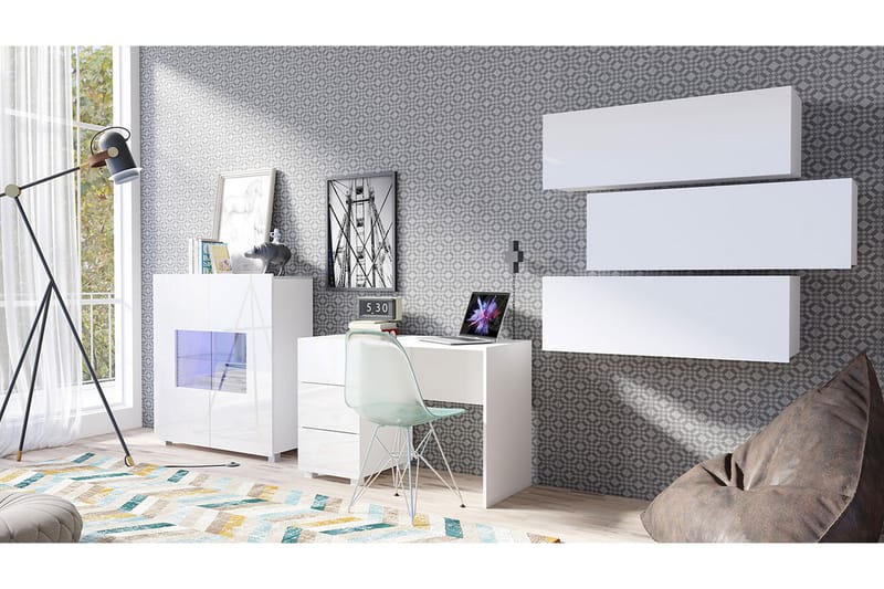 Calabrini stuesæt, Grå / Hvid