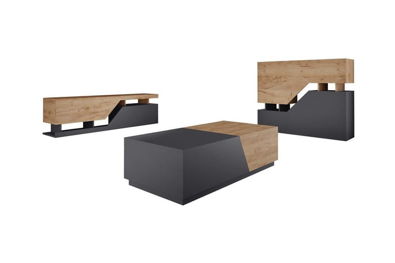 Carbost Möbelset För Vardagsrum Anthracite, undefined