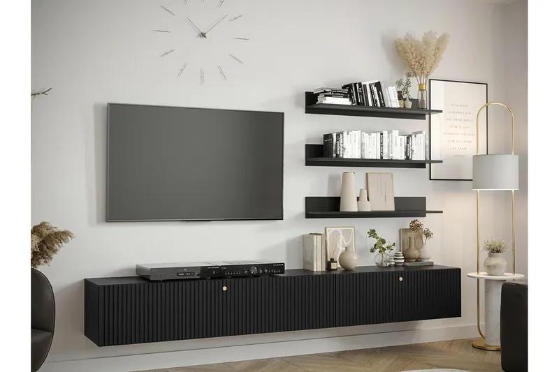 Dunvegan Möbelset För Vardagsrum Black - Møbler - Møbelsæt - Møbelsæt til stuen