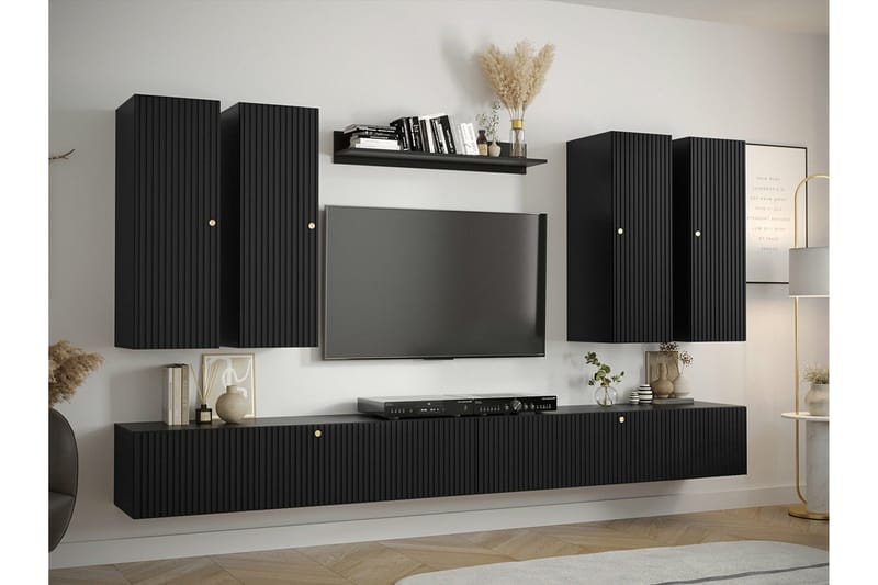 Dunvegan Möbelset För Vardagsrum Black - Møbler - Møbelsæt - Møbelsæt til stuen