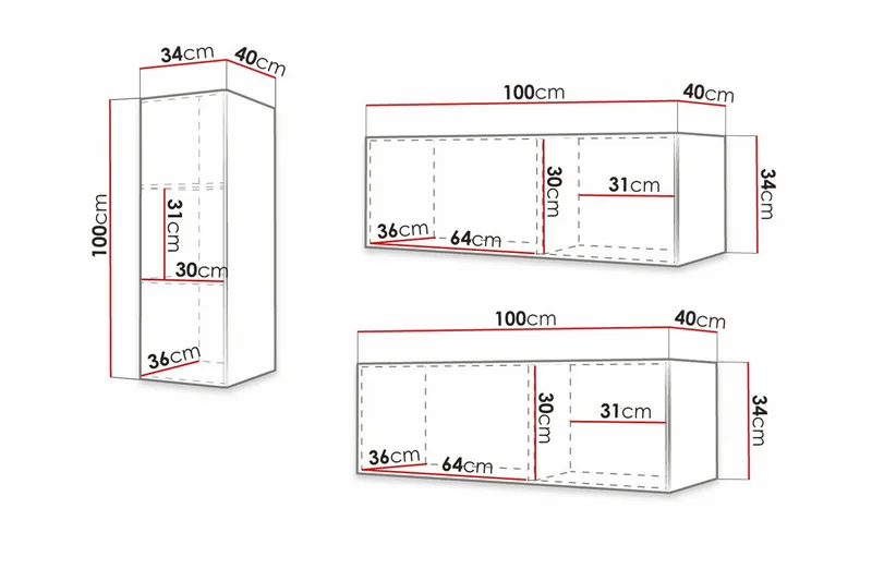 Dunvegan Möbelset För Vardagsrum Black - Møbler - Møbelsæt - Møbelsæt til stuen