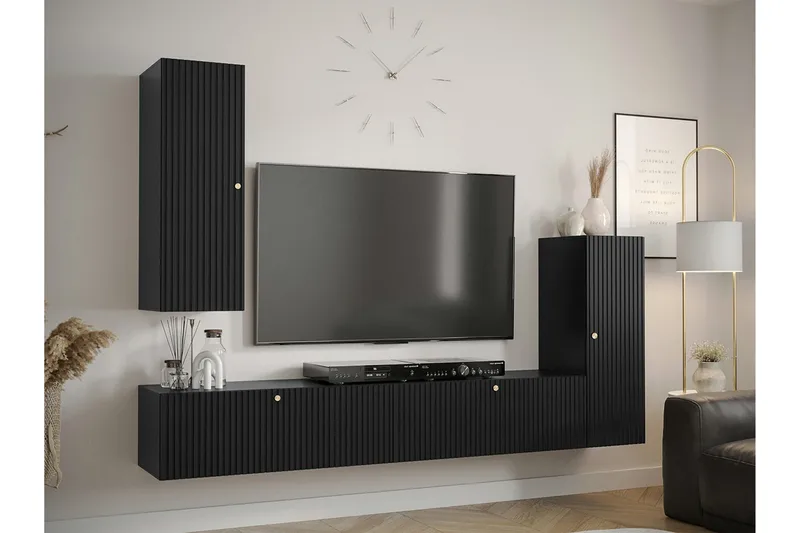 Dunvegan Möbelset För Vardagsrum Black - Møbler - Møbelsæt - Møbelsæt til stuen