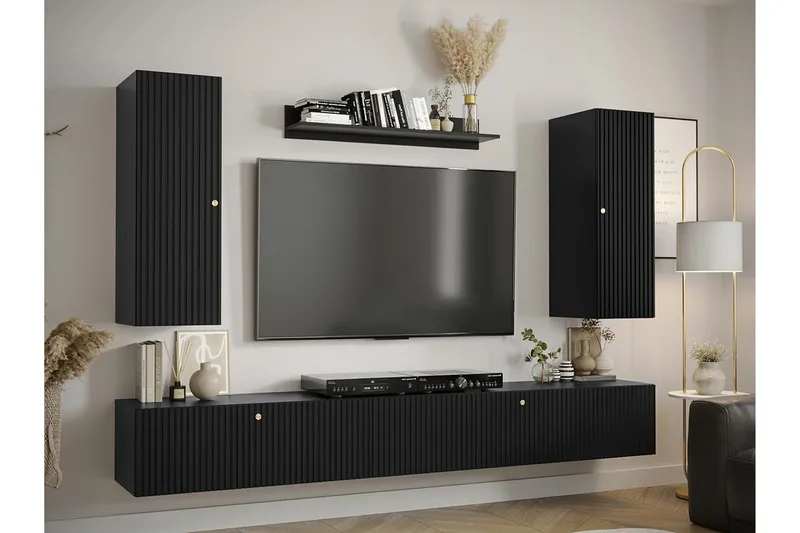 Dunvegan Möbelset För Vardagsrum Black - Møbler - Møbelsæt - Møbelsæt til stuen
