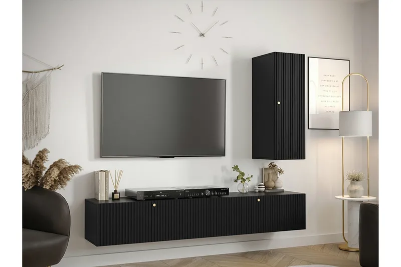 Dunvegan Möbelset För Vardagsrum Black - Møbler - Møbelsæt - Møbelsæt til stuen