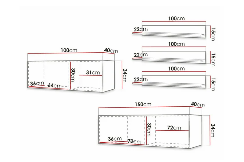 Dunvegan Möbelset För Vardagsrum White - Møbler - Møbelsæt - Møbelsæt til stuen
