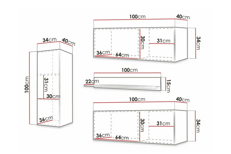 Dunvegan Möbelset För Vardagsrum White - Møbler - Møbelsæt - Møbelsæt til stuen