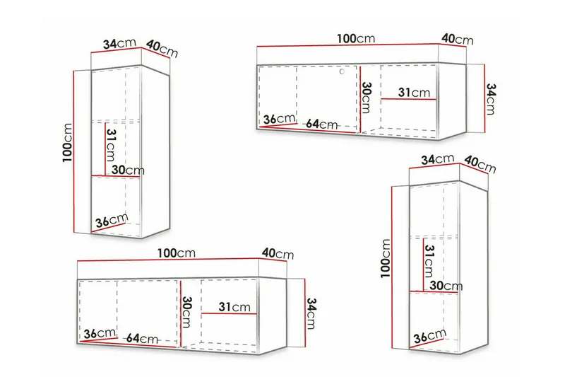 Dunvegan Möbelset För Vardagsrum White - Møbler - Møbelsæt - Møbelsæt til stuen