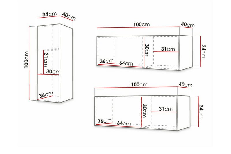 Dunvegan Möbelset För Vardagsrum White - Møbler - Møbelsæt - Møbelsæt til stuen
