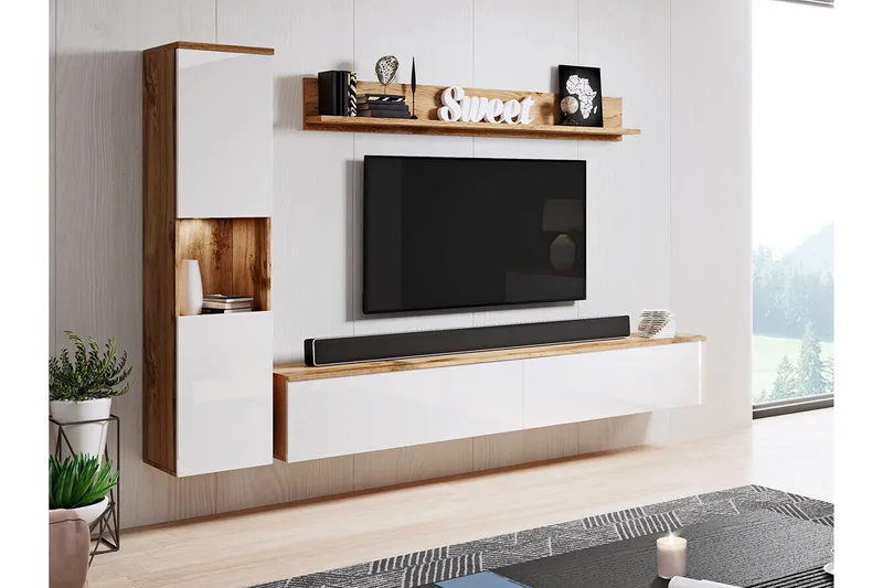 Galbally Möbelset För Vardagsrum Brown - Møbler - Møbelsæt - Møbelsæt til stuen