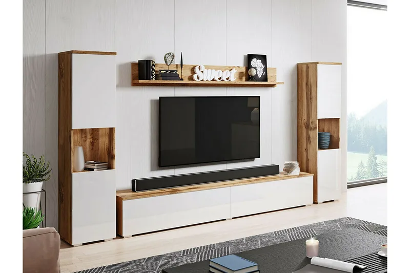 Galbally Möbelset För Vardagsrum Brown - Møbler - Møbelsæt - Møbelsæt til stuen