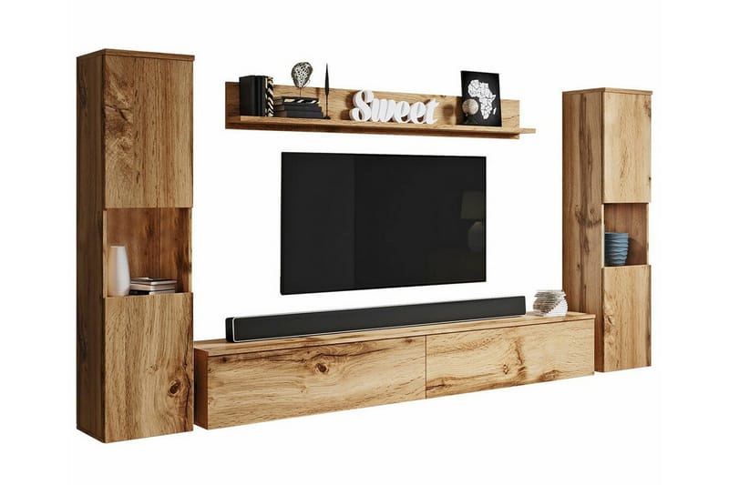 Galbally Möbelset För Vardagsrum Brown, undefined