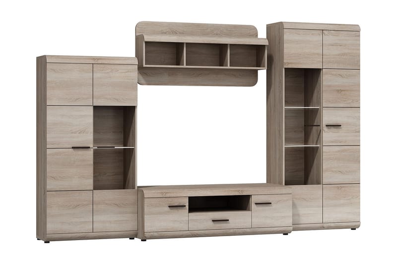 Link Stuesæt 300x54x194 cm, Beige / Grå