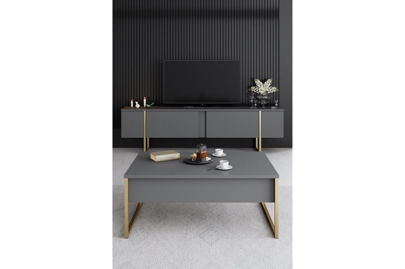 Luxe Stuesæt - Antracit - Møbler - Møbelsæt - Møbelsæt til stuen