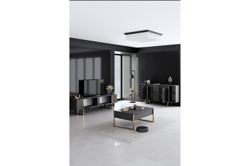 Luxe Stuesæt - Antracit - Møbler - Møbelsæt - Møbelsæt til stuen