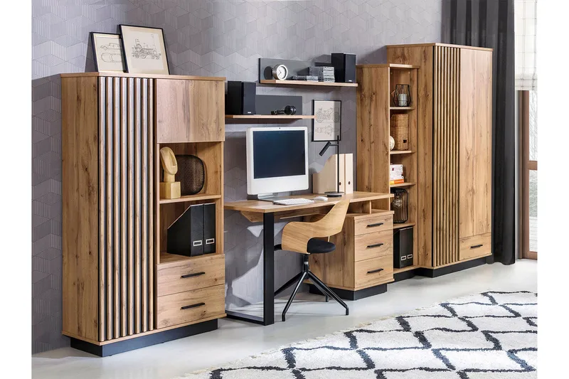 Møbelsæt til stuen, Sort|Eg