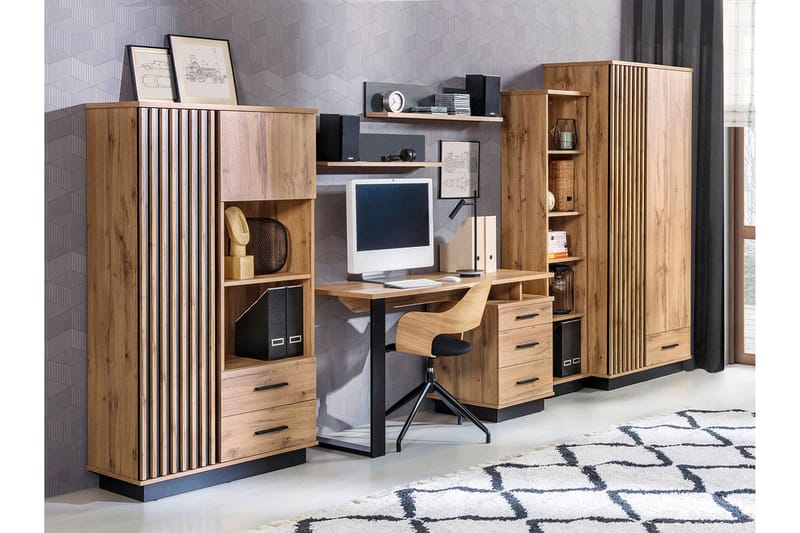 Møbelsæt til stuen, Sort|Eg