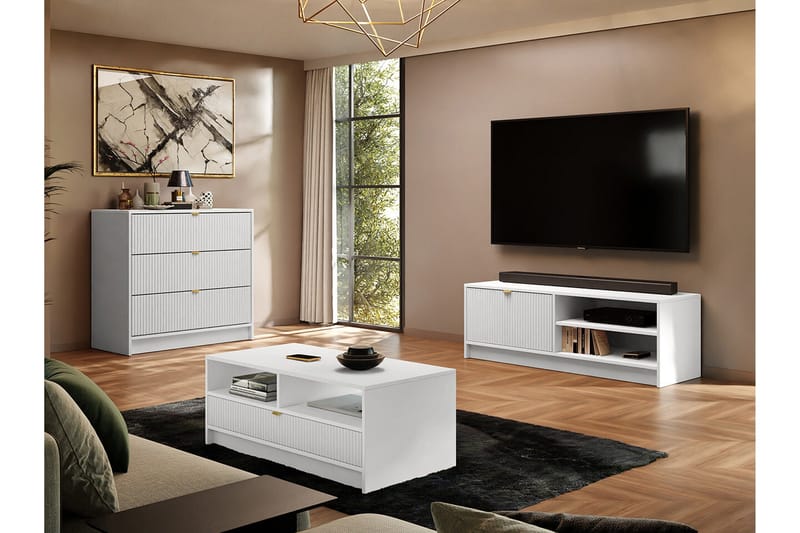 Novaj Møbelset til Stue - Hvid - Møbler - Møbelsæt - Møbelsæt til stuen