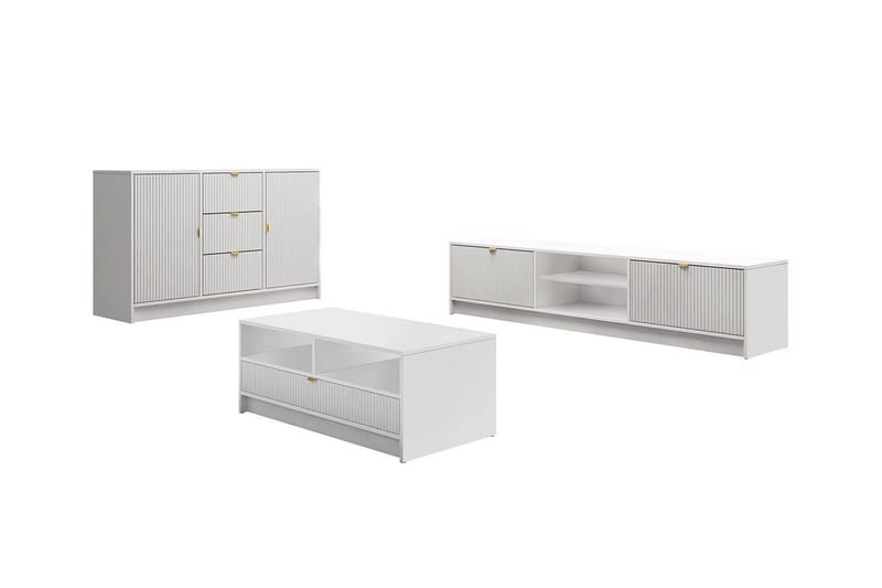 Novaj Møbelset til Stue, Hvid