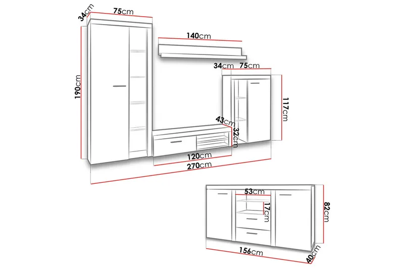 Rumba Stuesæt - Møbler - Møbelsæt - Møbelsæt til stuen