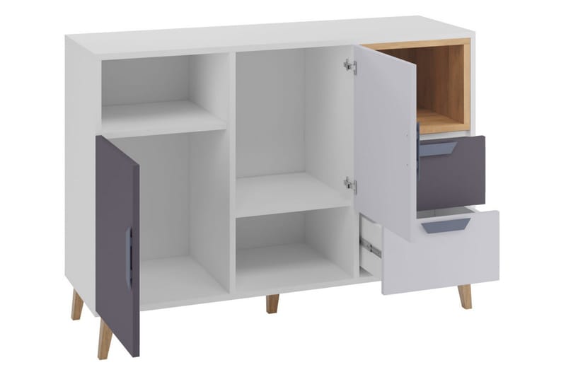 Sayuki Møbelsæt Til Stue - Hvid/Grå - Møbler - Møbelsæt - Møbelsæt til stuen