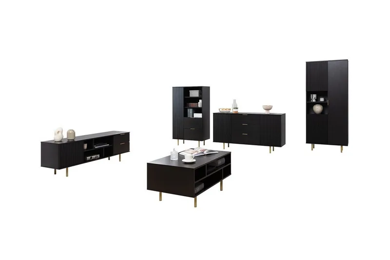 Staffin Møbelsæt til Stue, Sort