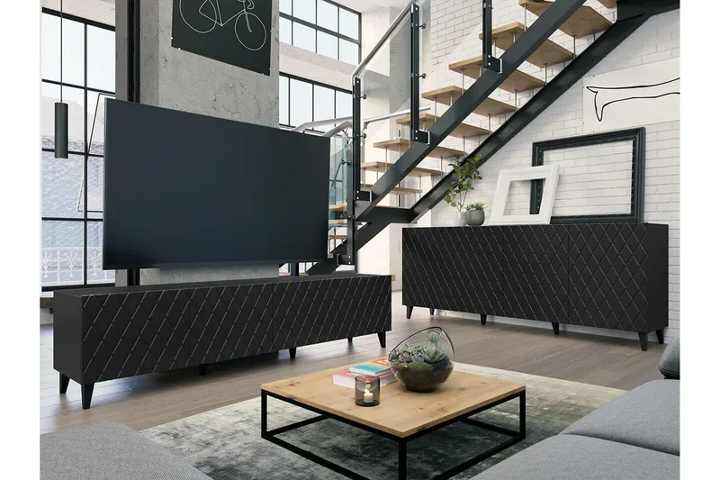 Strontian Möbelset För Vardagsrum Scandinavian Choice Black - Møbler - Møbelsæt - Møbelsæt til stuen