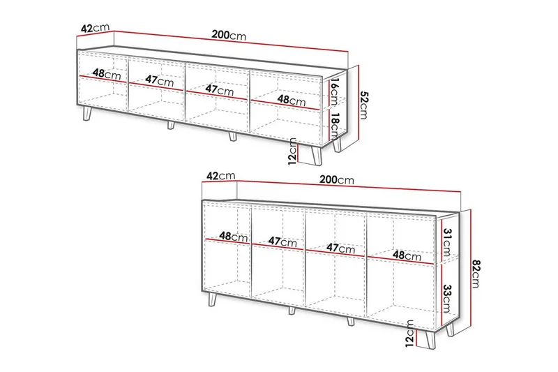 Strontian Möbelset För Vardagsrum Scandinavian Choice Black - Møbler - Møbelsæt - Møbelsæt til stuen