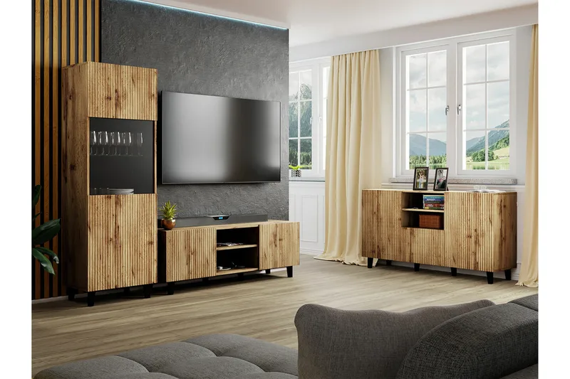 Strontian Möbelset För Vardagsrum Scandinavian Choice Black - Møbler - Møbelsæt - Møbelsæt til stuen