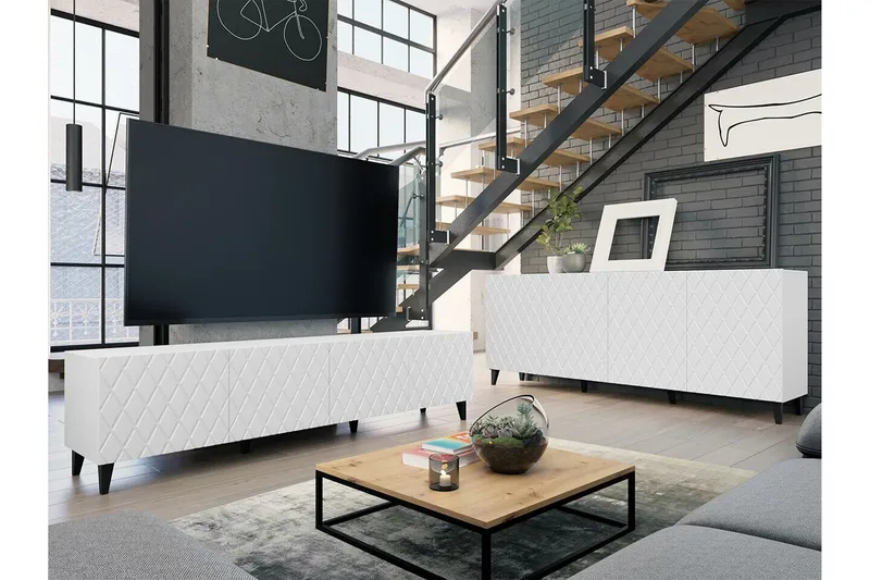 Strontian Möbelset För Vardagsrum Scandinavian Choice White - Møbler - Møbelsæt - Møbelsæt til stuen