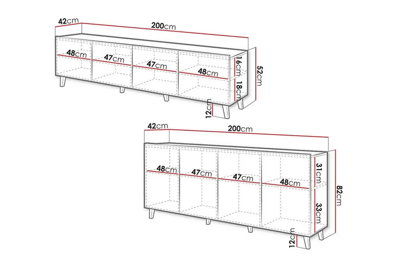 Strontian Möbelset För Vardagsrum Scandinavian Choice White - Møbler - Møbelsæt - Møbelsæt til stuen