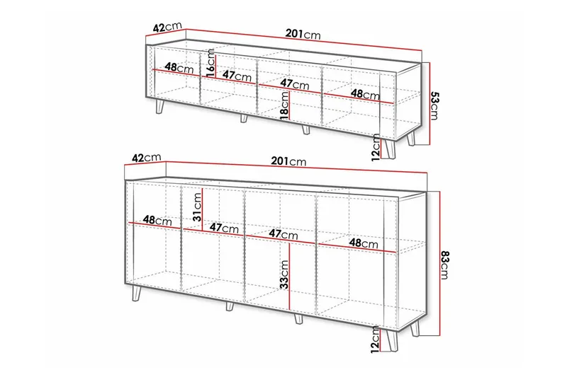 Strontian Möbelset För Vardagsrum Scandinavian Choice White - Møbler - Møbelsæt - Møbelsæt til stuen