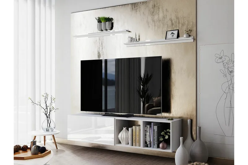 Summerville Möbelset För Vardagsrum White - Møbler - Møbelsæt - Møbelsæt til stuen