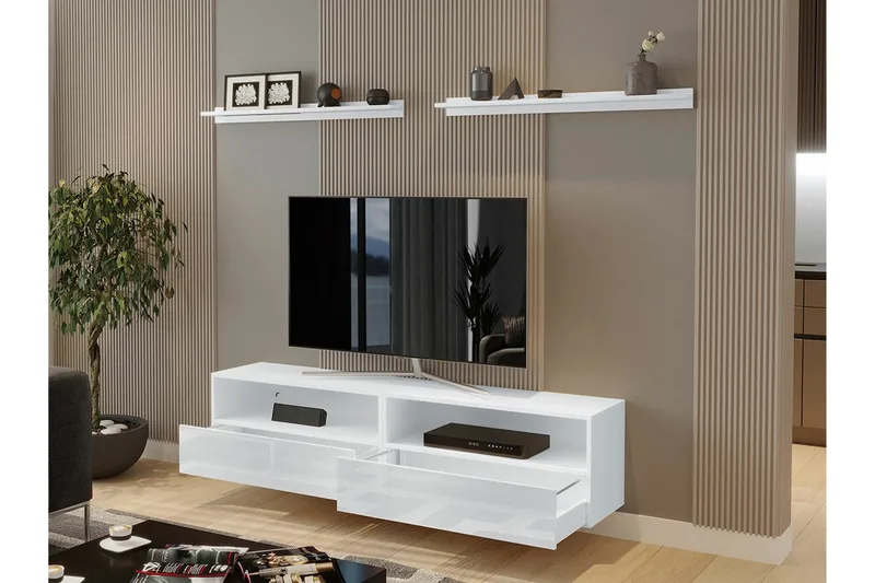 Summerville Möbelset För Vardagsrum White - Møbler - Møbelsæt - Møbelsæt til stuen