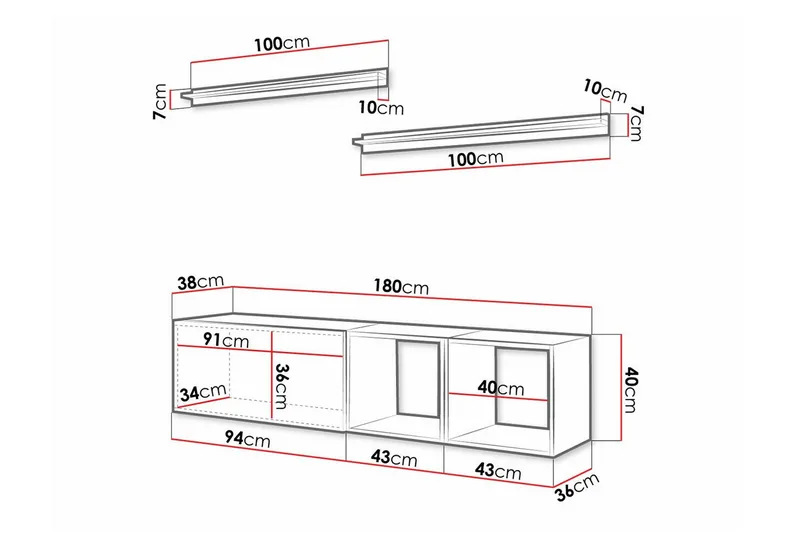 Summerville Möbelset För Vardagsrum White - Møbler - Møbelsæt - Møbelsæt til stuen