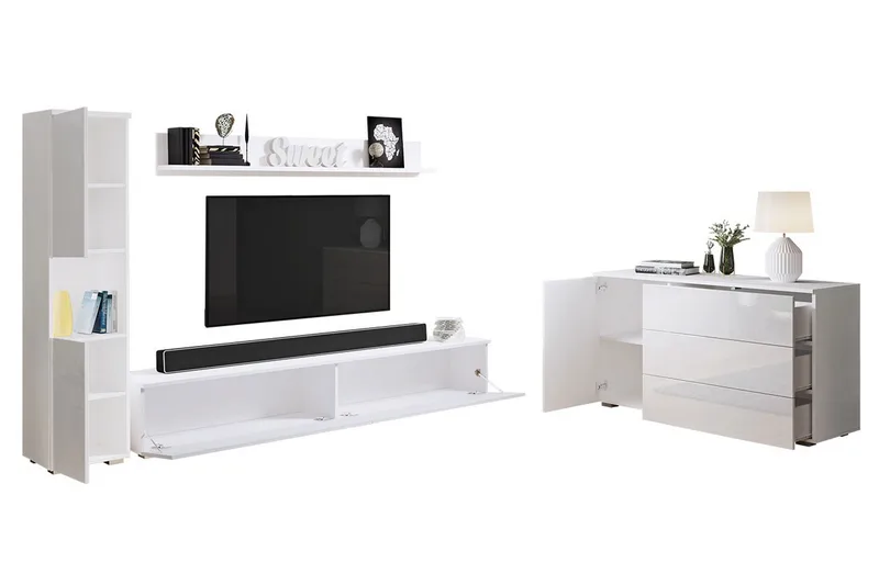 Valga Møbelsæt Til Stue Hvid - Hvid - Møbler - Møbelsæt - Møbelsæt til stuen