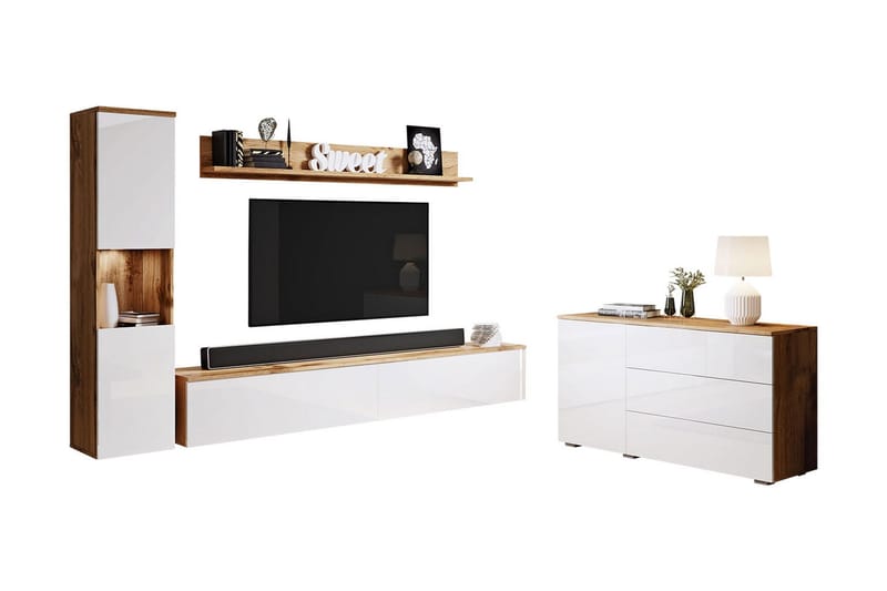 Valga Møbelsæt Til Stue Natur|Hvid - Natur/Hvid - Møbler - Møbelsæt - Møbelsæt til stuen