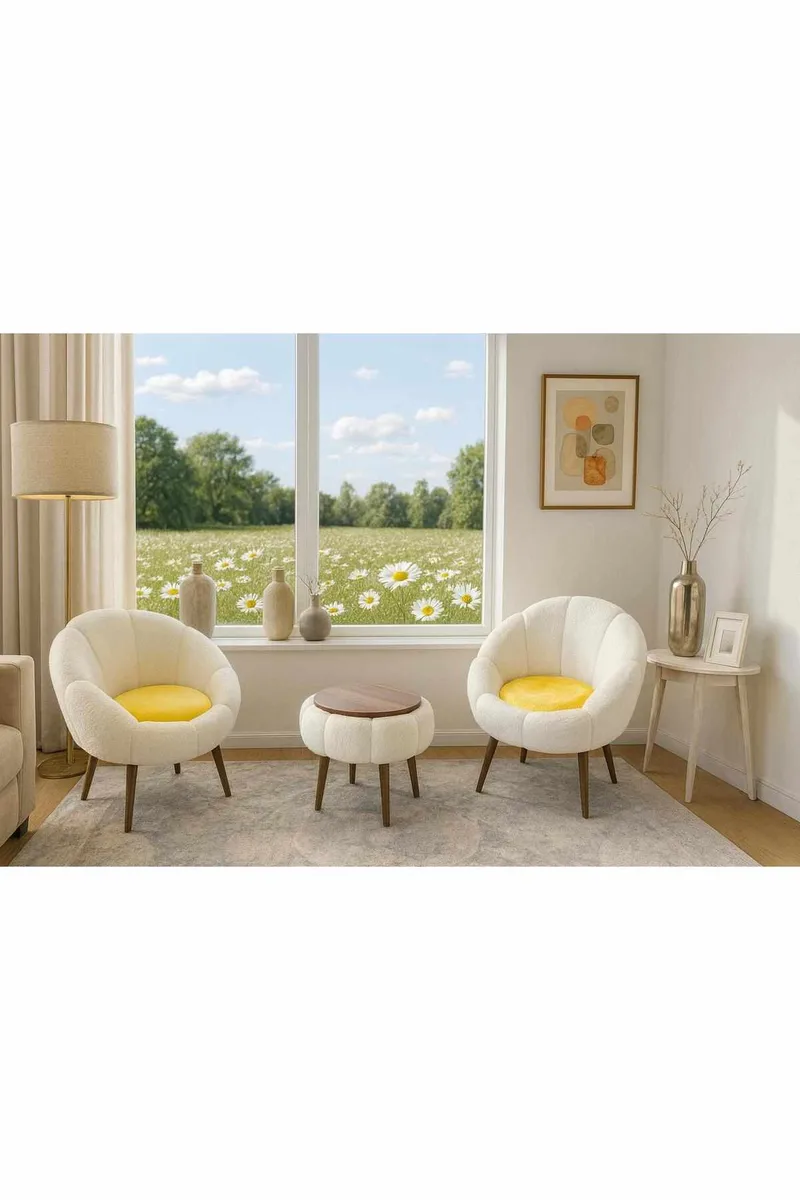 Wing Chair & Coffee Table Set (3 Pieces) Atelier Del Sofa, undefined