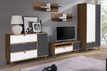 Memone Stuesæt - Beige / Grå / Hvid - Møbler - Møbelsæt - Møbelsæt til stuen