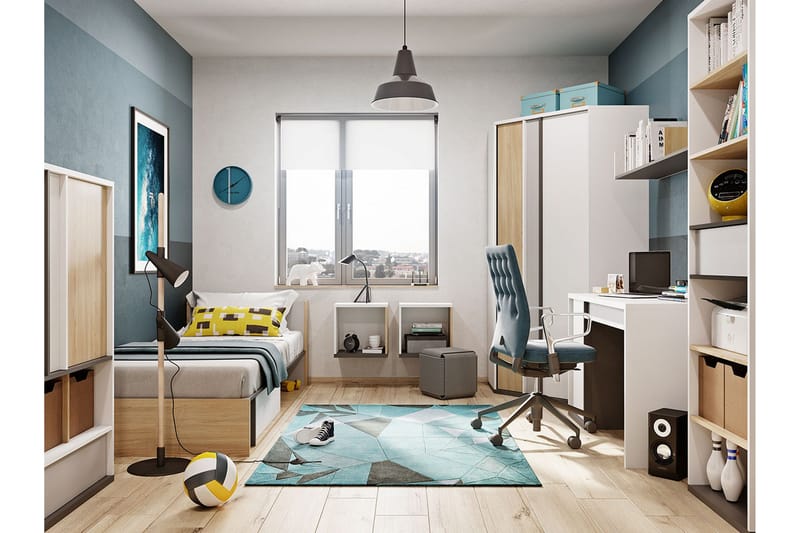 Metropolitan Møbelsæt til Soveværelse - Brun/Hvid/Lysgrå/Sort - Møbler - Møbelsæt - Møbelsæt til soveværelse