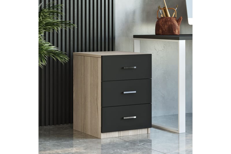 Sanjoan Møbelsæt Kontor - Natur/Sort - Møbler - Møbelsæt - Møbelgruppe til kontor