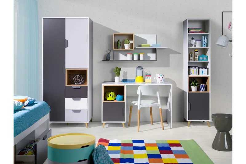 Sayuki Møbelsæt Til Kontor, Hvid/Grå