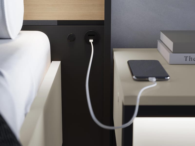 Navron Soveværelsesmøbelsæt - Beige/Sort - Møbler - Møbelsæt - Møbelsæt til soveværelse