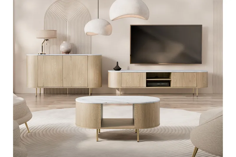 Pantego Møbelsæt Til Stue - Brun - Møbler - Møbelsæt - Møbelsæt til stuen