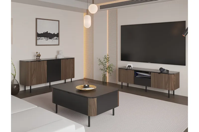 Pollena Møbelsæt Til Stue - Brun - Møbler - Møbelsæt - Møbelsæt til stuen