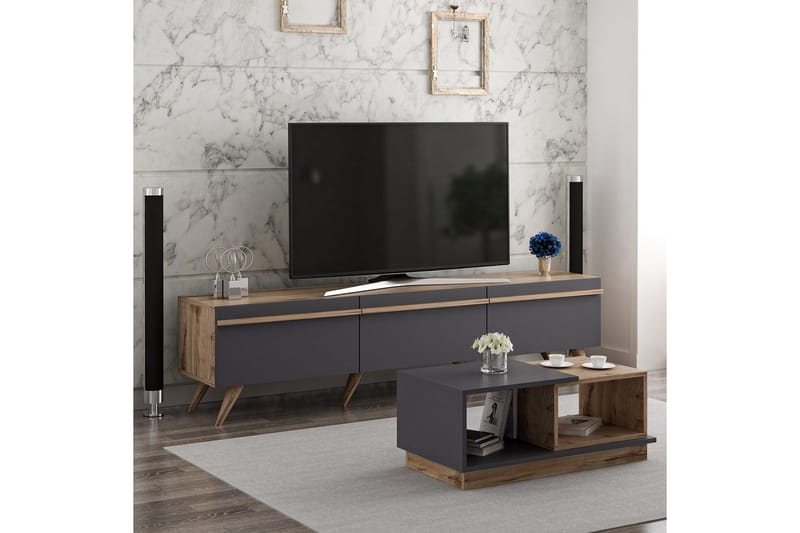Ravinarville Møbelsæt til Stuen - Antracit/Valnød - Møbler - Møbelsæt - Møbelsæt til stuen