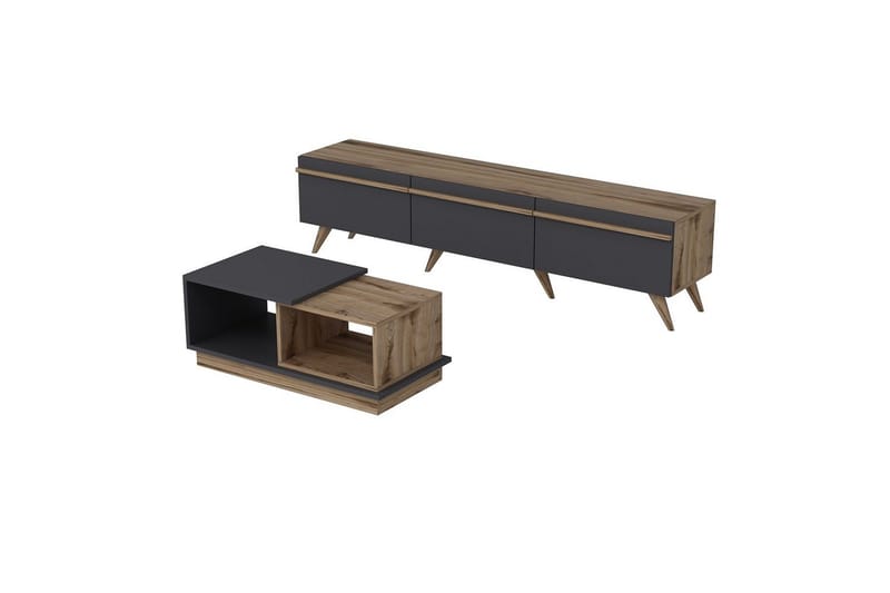 Ravinarville Møbelsæt til Stuen - Antracit/Valnød - Møbler - Møbelsæt - Møbelsæt til stuen