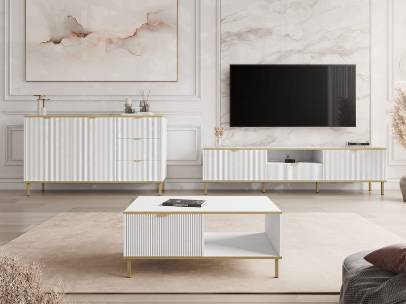 Salmor Møbelsæt til stue - Hvid - Møbler - Møbelsæt - Møbelsæt til stuen