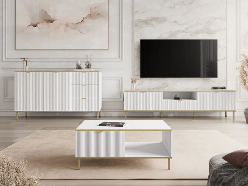 Salmor Møbelsæt til stue - Hvid - Møbler - Møbelsæt - Møbelsæt til stuen