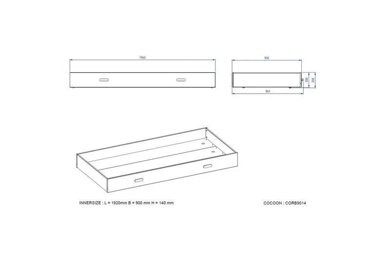 Seng med bordskuffe Kiddy - Møbler - Møbelsæt - Møbelsæt til soveværelse